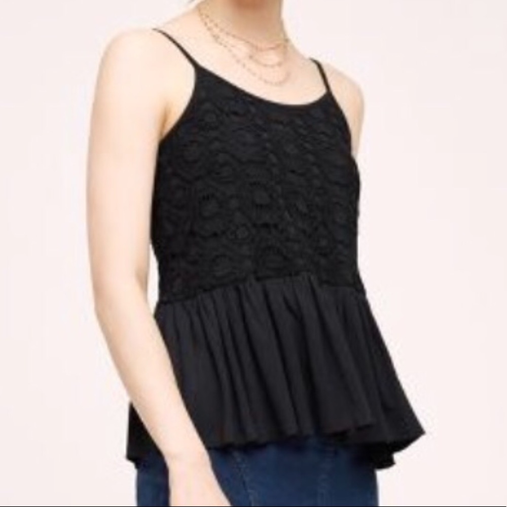 Anthropologie Fluttered Lace Cami